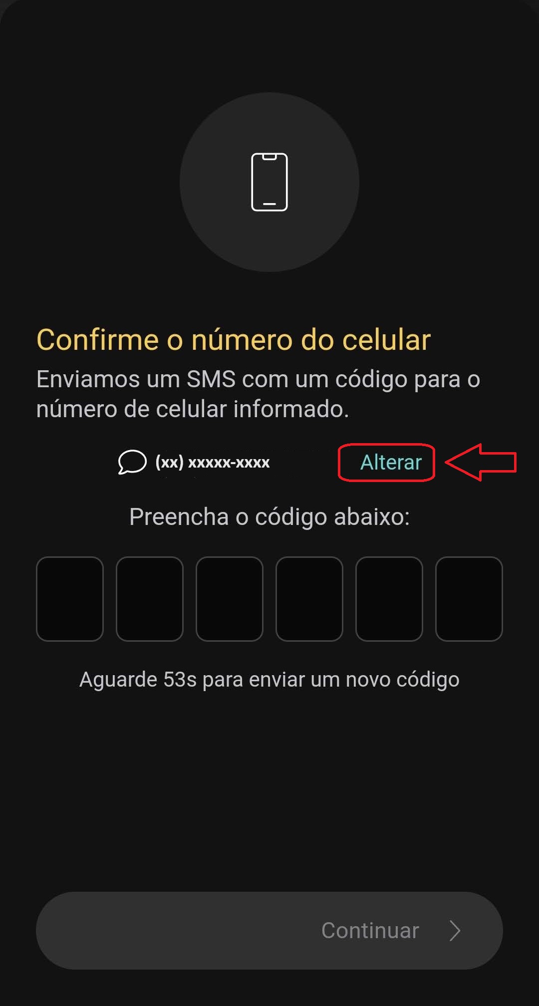 7.0 -Tela validação de aparelho (SMS) - Marcado.jpg
