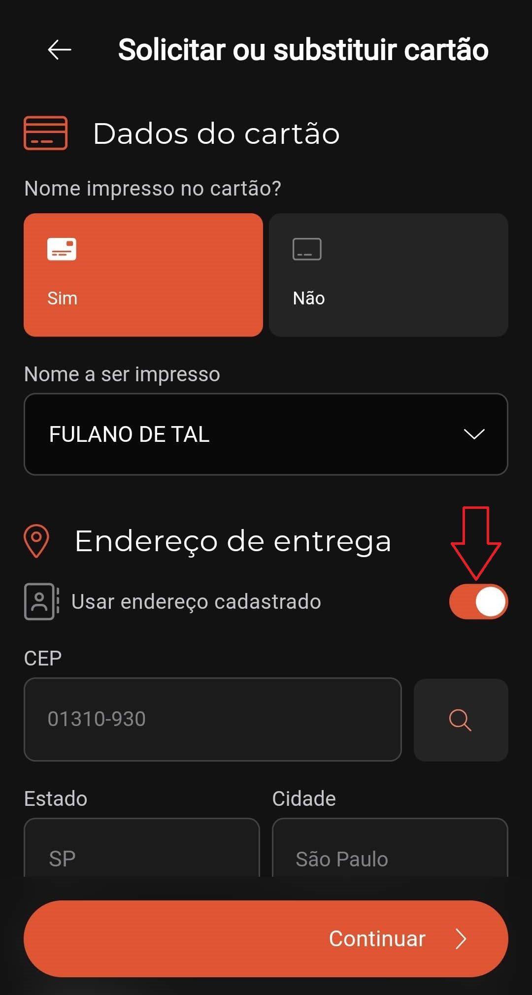 2.1 -Tela endereço de entrega cartão físico - Marcado.jpg