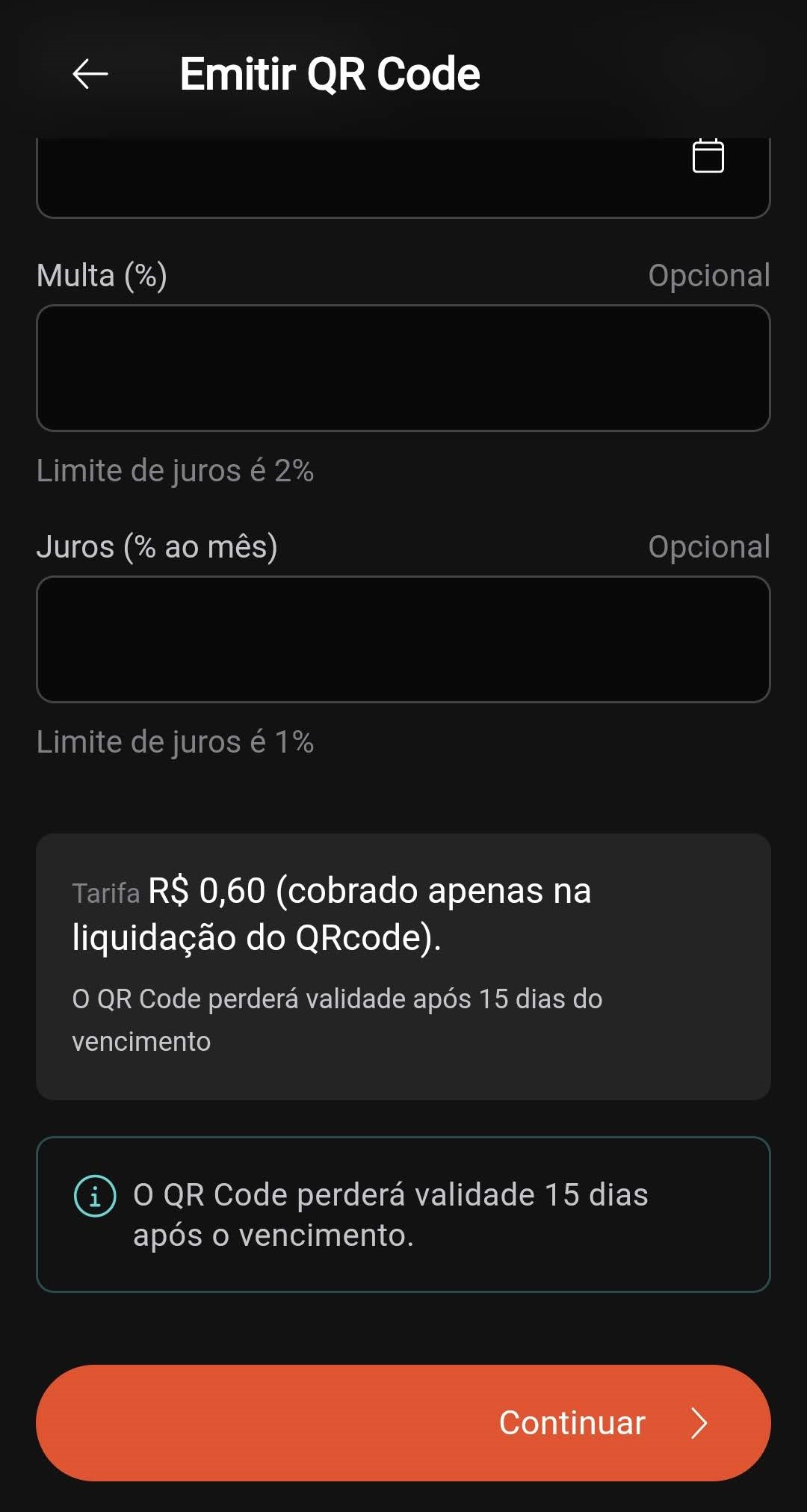 1.2 -Tela emitir QR Code preenchimento.jpg